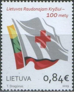 Литва - 100 лет Красному Кресту Литвы(2019).