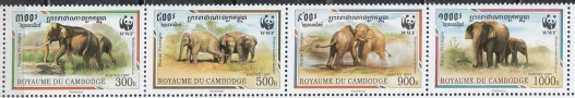 Камбоджа - WWF. Слоны(1997).