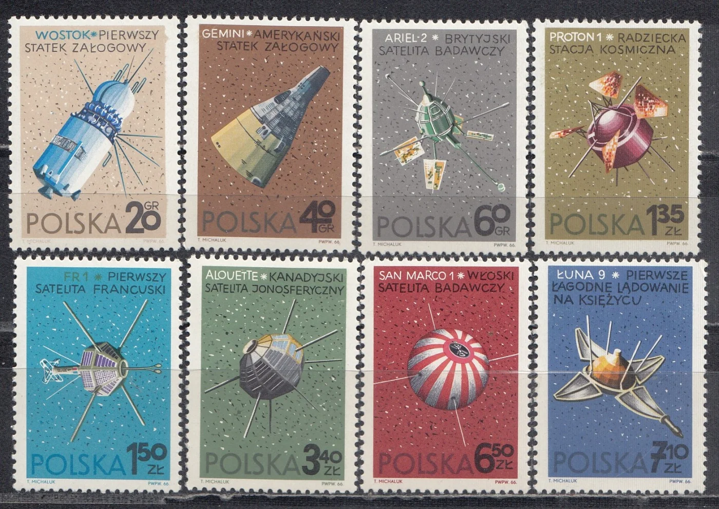 Польша - Космические спутники(1966).
