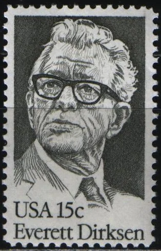 США - Американский политик Эверетт Дирксен(1981).
