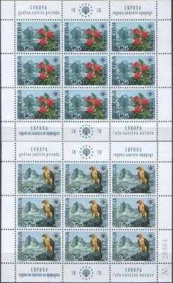 Югославия - Год охраны природы(2 малых листа, 1970).