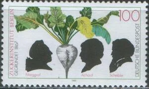 Германия - 125 лет институту сахара в Берлине(1992).