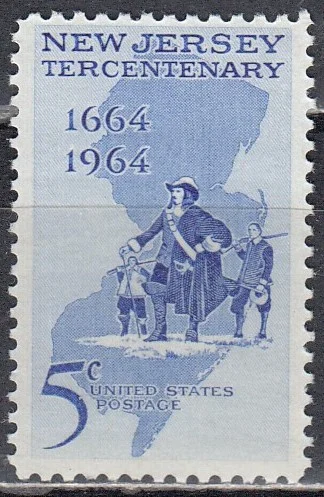 США - 300 лет штату Нью Джерси(1964).