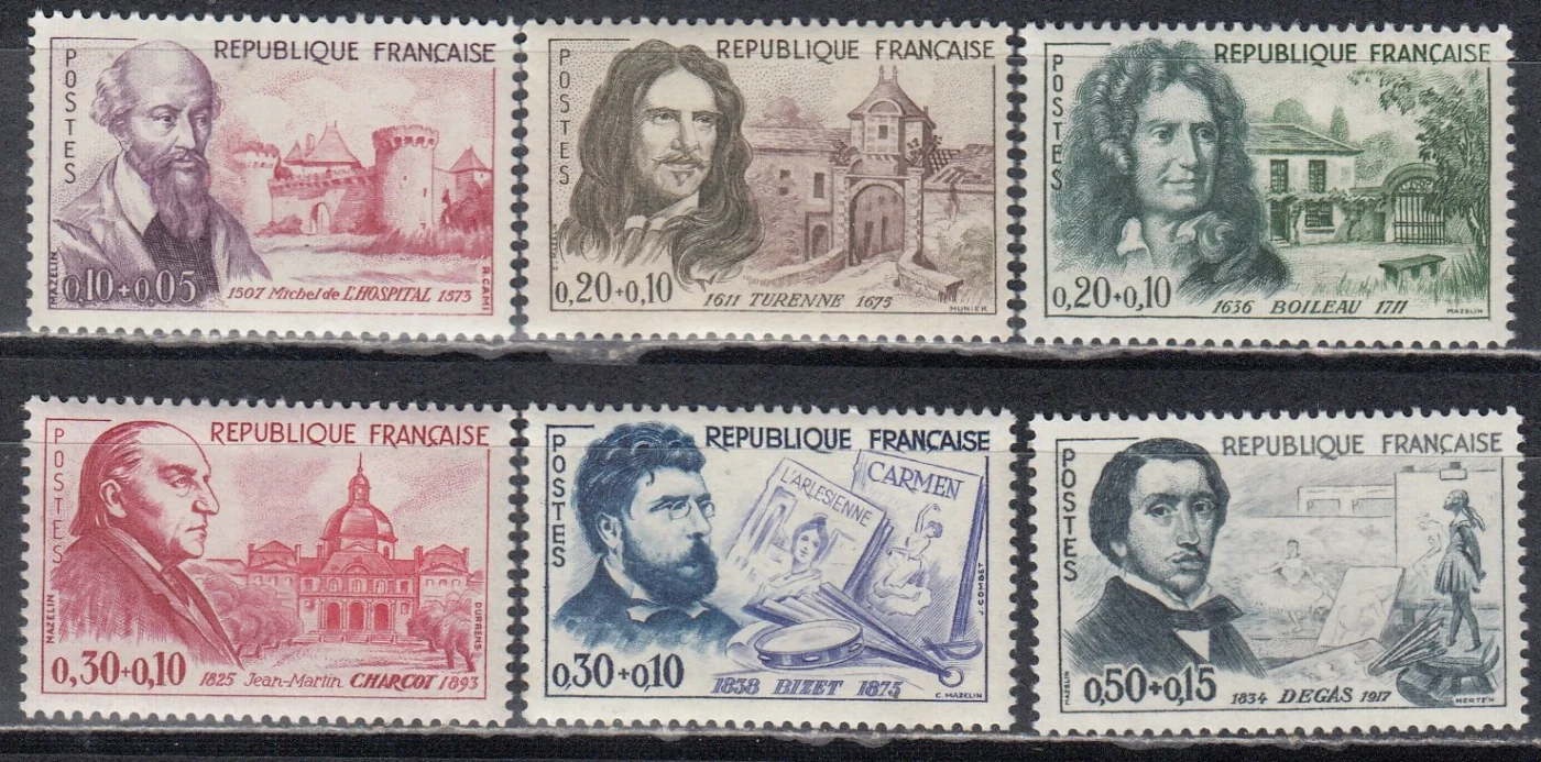 Франция - Знаменитые личности(1960).