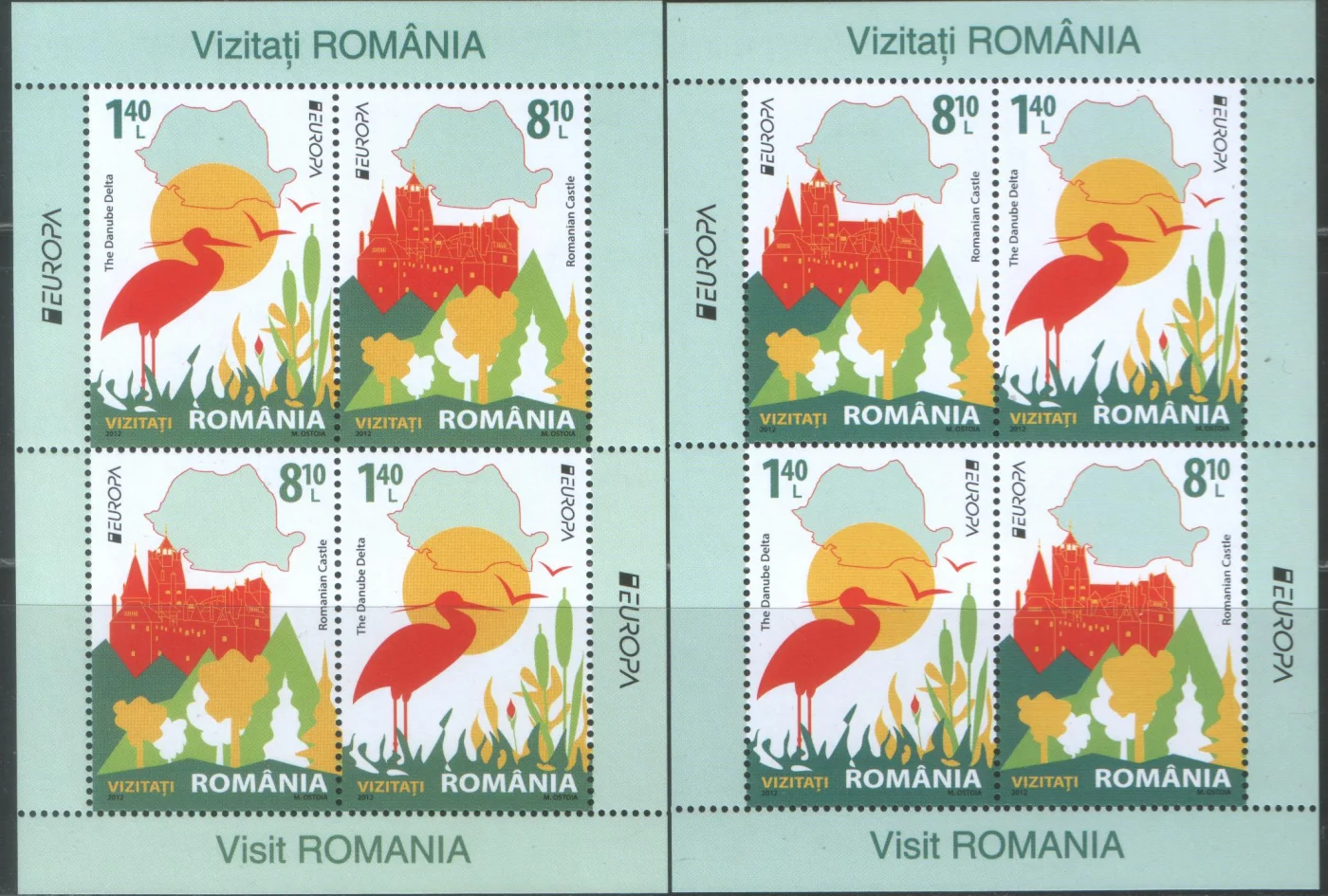 Румыния - Европа 2012(2 бл.).