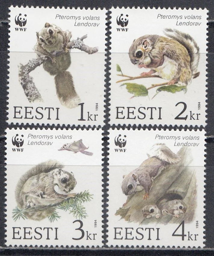 Эстония - WWF. Белка летяга(1994).