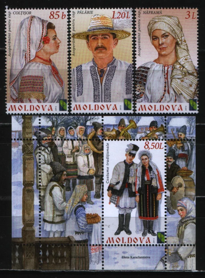Молдова - РСС. Национальные костюмы(2012).