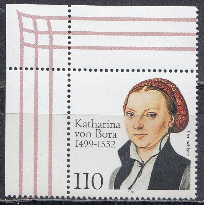 Германия - 500-летие со дня рождения Катарины фон Бора(1999).