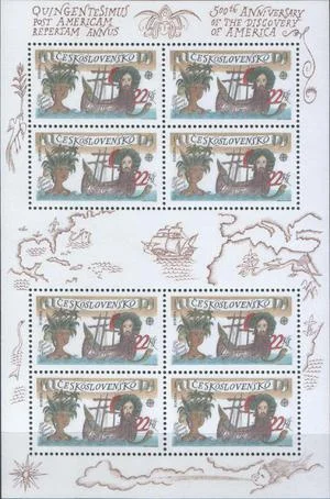Чехословакия - Европа 1992(бл).